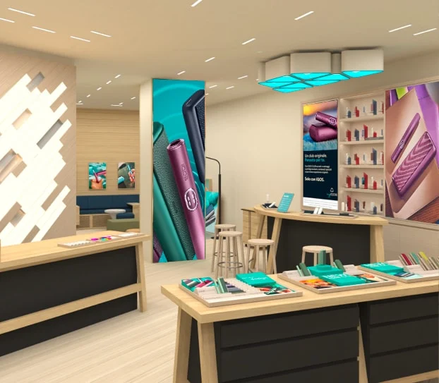 Interno di un punto vendita IQOS Partner